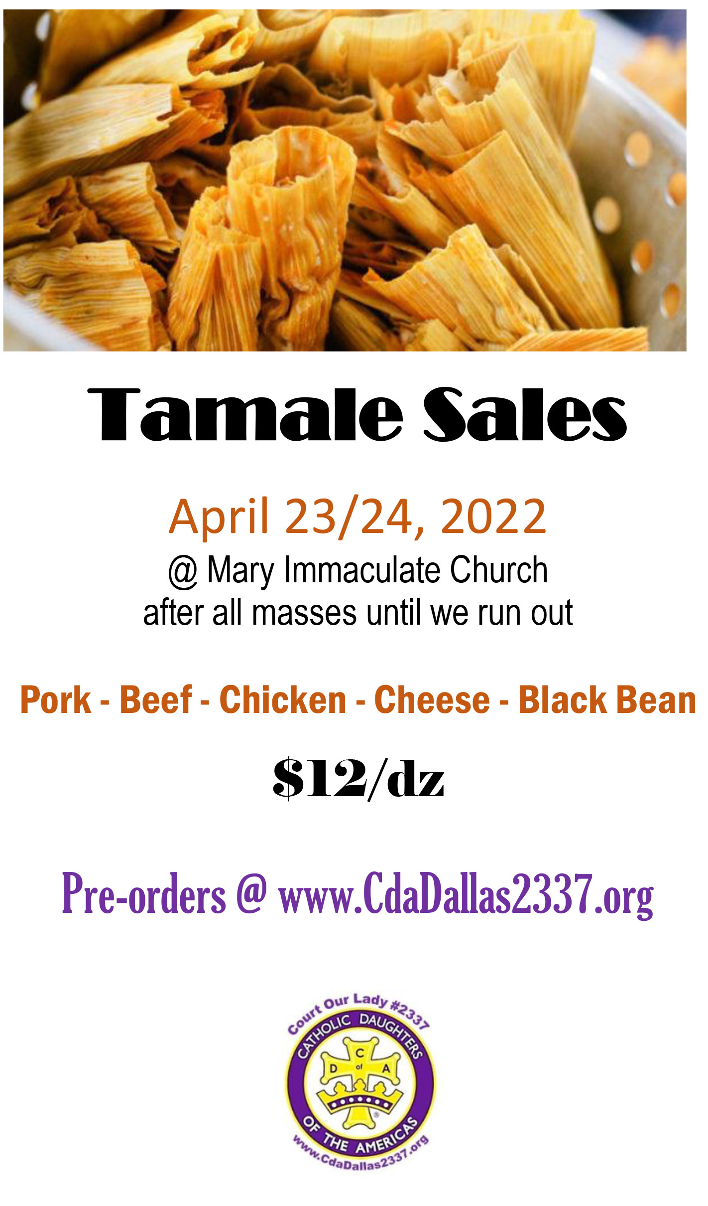 CDA 2337 Tamale Sales
